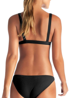 Vitamin A Luciana Ecorib Bikini Bottom In Black