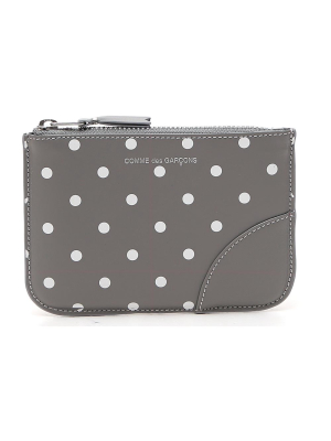 Comme Des Garçons Wallet Polka-dot Print Zipped Wallet