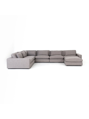 Bloor 6 Piece Sectional With Ottoman In Chess Pewter