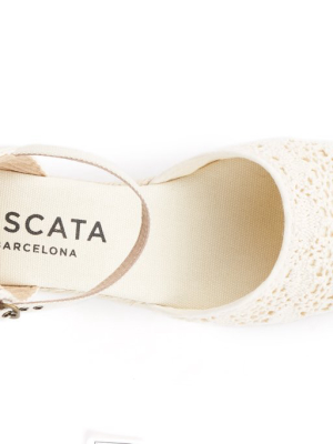 Solsona Crochet Platform Wedge - Ivory