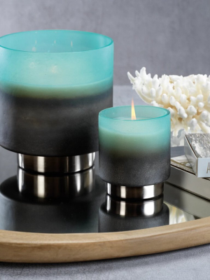 Ombre Cortina Candle - Turquoise