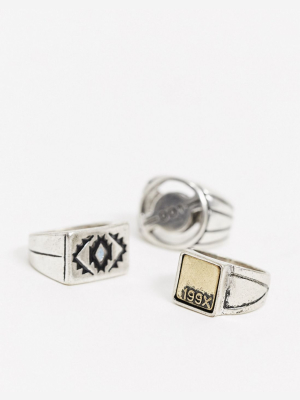 Bershka Rings 3 Pack