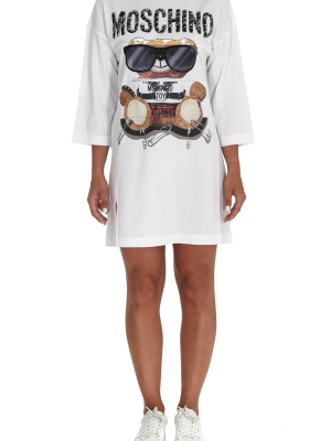 Moschino Teddy Logo Printed T-shirt Dress