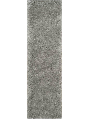 Polar Shag Silver Runner Rug