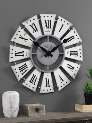 Numeral Farmhouse Windmill Clock White - Firstime