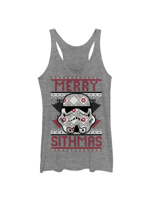 Women's Star Wars Christmas Merry Sithmas Racerback Tank Top