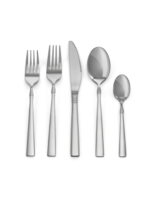 20pc Stainless Steel Cravat Silverware Set Silver - Megachef