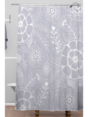 Rosebud Studio Floral Shower Curtain - Deny Designs