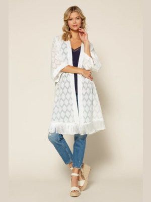 Jacquard Fringe Duster