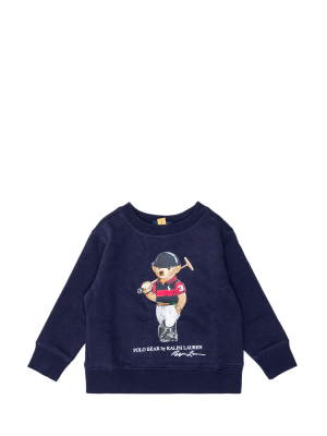 Ralph Lauren Kids Bear Print Crewneck Sweatshirt