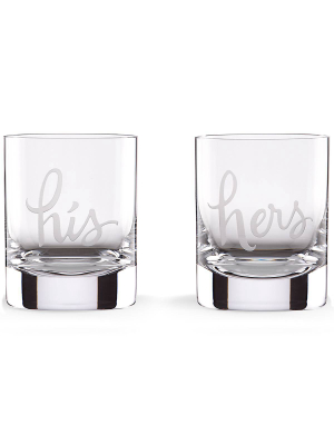 Two Of A Kind "his And Hers" 2-piece Dof Glass Set