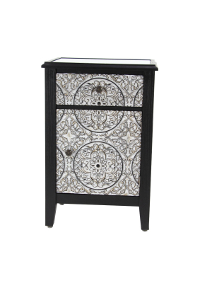 Traditional Side Cabinet Black - Olivia & May