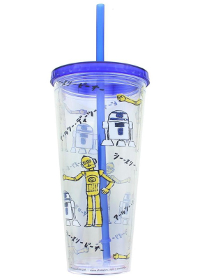 Seven20 Star Wars Kanji Droids R2d2/c3po Plastic Tumbler