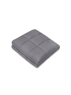 48" X 72" 15lbs Cotton Weighted Blanket Charcoal - Nex