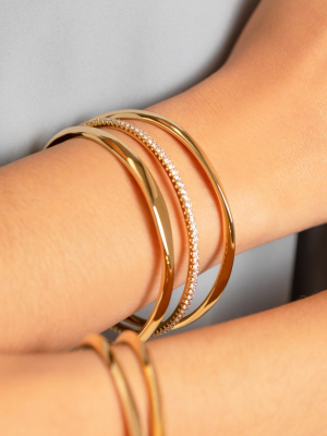 Rhythm Twisted Circle Stacking Bangle Set