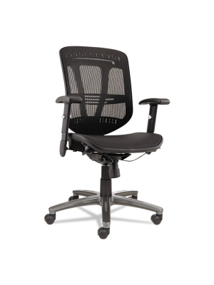 Alera Eon Series Multifunction Wire Mech, Mid-back Suspension Mesh Chair, Black En4218