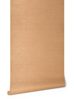 Grasscloth Wallpaper In Caramel