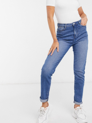 Urban Bliss Mom Jeans In Mid Wash