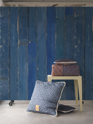 Blue Scrapwood Wallpaper Design By Piet Hein Eek For Nlxl Wallpaper