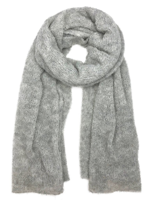 Gray Ultra Plush Alpaca Scarf