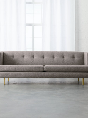 Avec Grey Sofa With Brass Legs