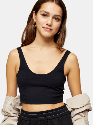 Petite Black Cropped Tank