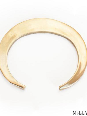 Brass Eclipse Cuff Bracelet