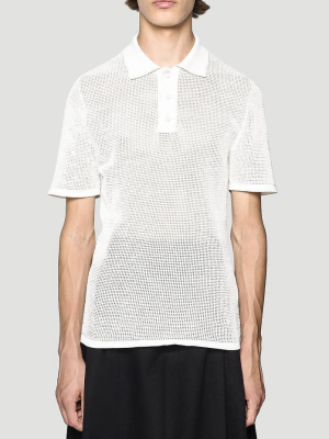 Bottega Veneta Openwork Polo Shirt