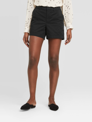Women's High-rise Casual Fit 5" Chino Shorts - A New Day™