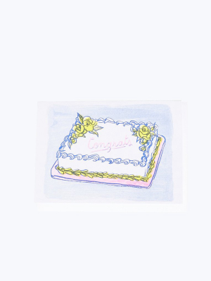 Congrats Cake Riso Card