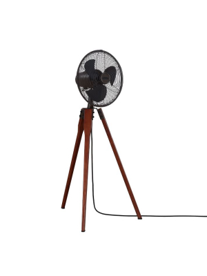 Wood Tripod Floor Fan