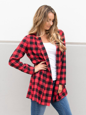 Plaid Cardigan