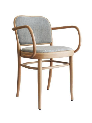 Joseph Hoffmann No 811 Upholstered Seat And Back Bentwood Armchair By Gtv
