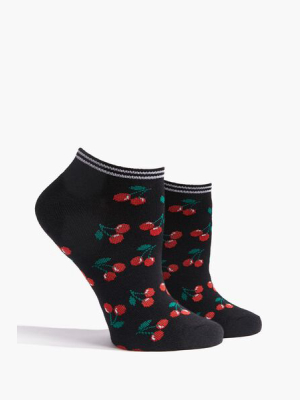 Cherry Print Ankle Socks