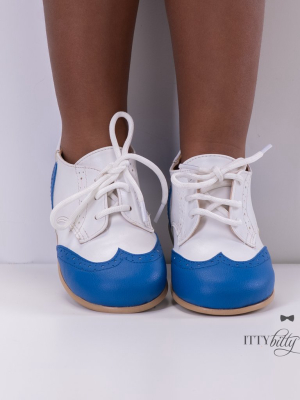 Blue & White Oxfords (faux)