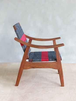 Izapa Arm Chair - Granito Red Stripe Manila