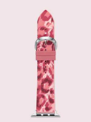 Pink Leopard Silicone 38/40mm Band For Apple Watch®