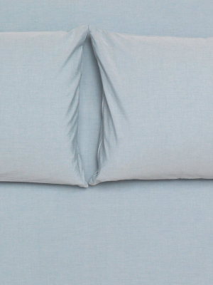 Yarn Dyed Vintage Egyptian Cotton Bedding - Baby Blue ( Col 32 )