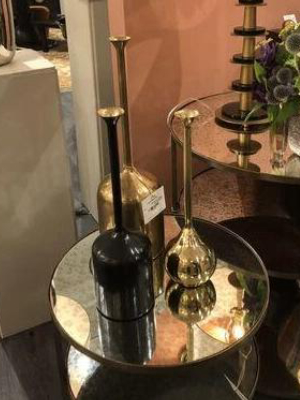 Percy End Table Antique Brass