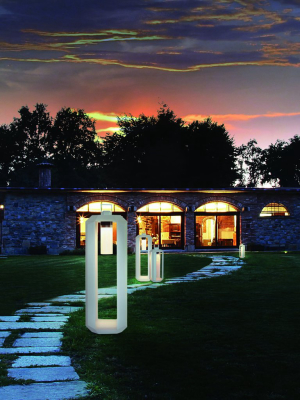 Cube Outdoor Battery Floor Lamp