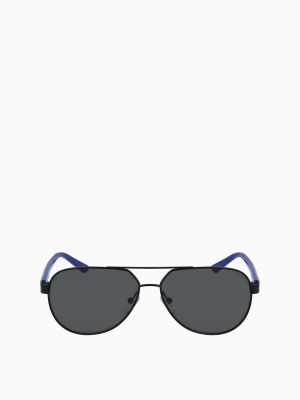 Satin Color-pop Aviator Sunglasses