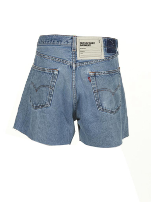 R13 Crossover Refurbished Denim Shorts