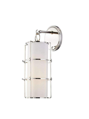 Sovereign 1 Light Wall Sconce Polished Nickel