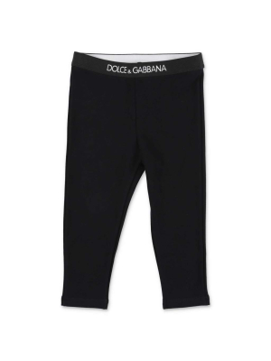 Dolce & Gabbana Kids Logo Waistband Leggings