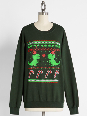 Holiday-saurus Rex Graphic Sweatshirt