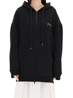 Marni Logo Embroidered Slit Detail Hooded Jacket