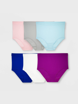 Fit For Me By Fruit Of The Loom Women's Plus 6pk Seamless Classic Briefs - Colors May Vary