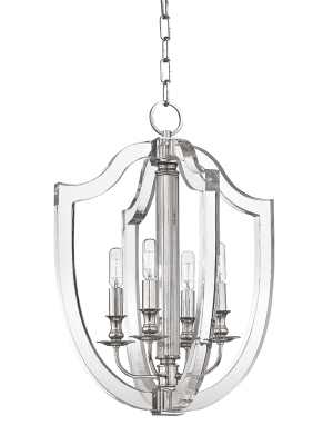 Arietta 4 Light Pendant Polished Nickel