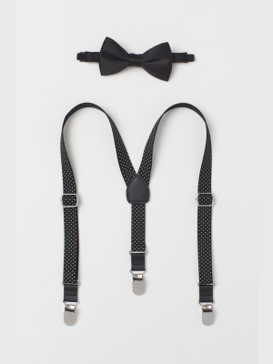 Suspenders And Bow Tie