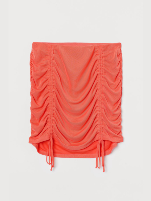 Draped Mesh Skirt